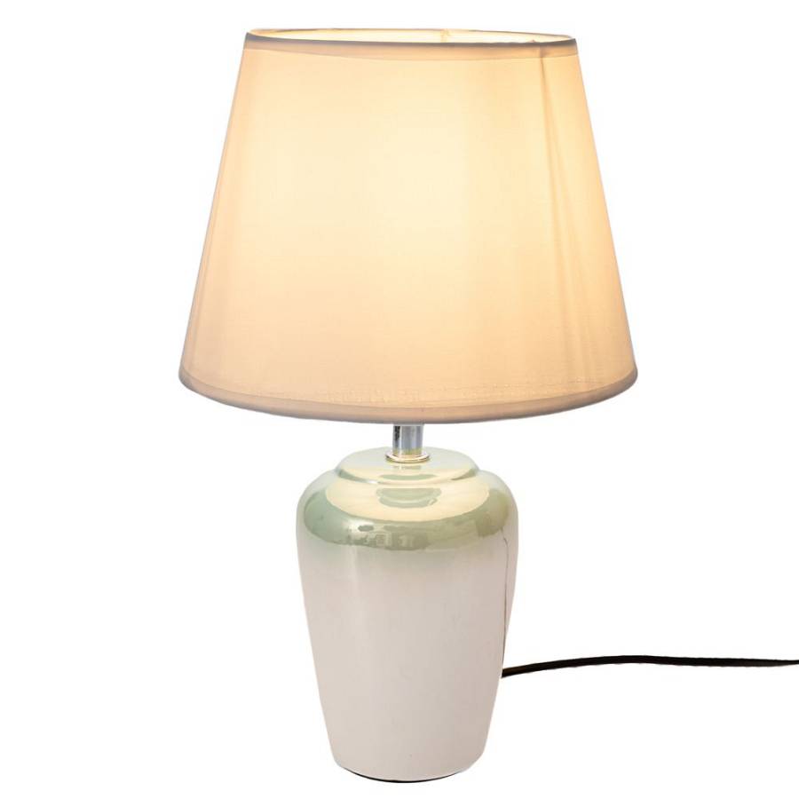 ΙΡΙΔΙΖΟΝ ΚΡΕΜ ΚΕΡΑΜΙΚΟ ΛΑΜΠΑΤΕΡ ΜΕ ΛΕΥΚΟ ΚΑΠΕΛΟ Φ20Χ32ΕΚ