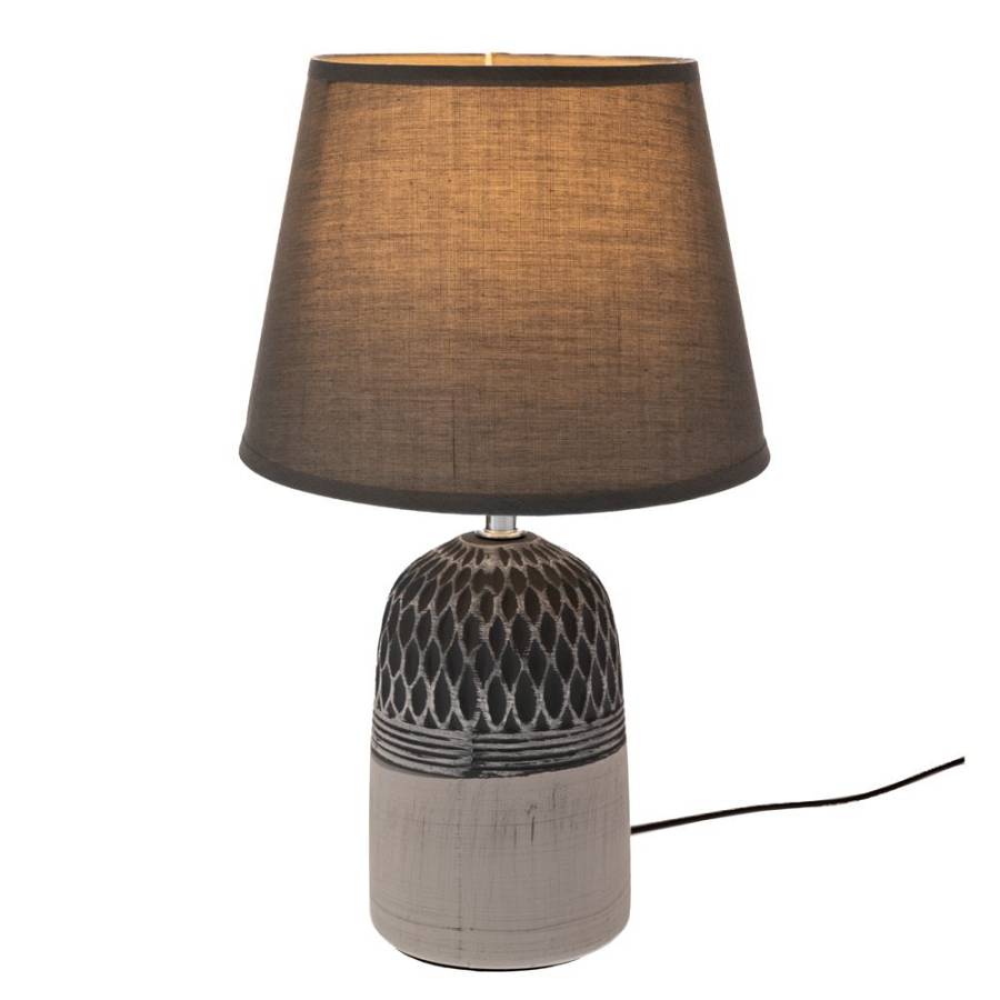 ΔΙΧΡΩΜΟ ΓΚΡΙ ΚΕΡΑΜΙΚΟ ΛΑΜΠΑΤΕΡ ΜΕ ΓΚΡΙ ΚΑΠΕΛΟ Φ20Χ32,5ΕΚ