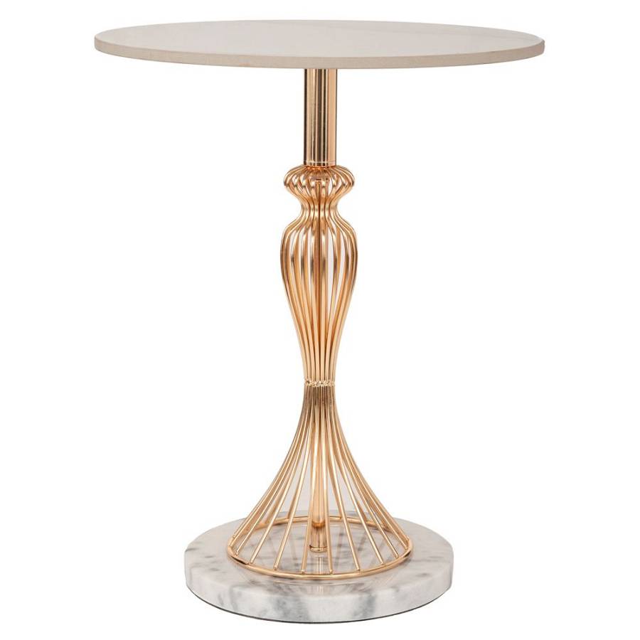 ΤΡΑΠΕΖΑΚΙ ΧΡΥΣΟ ΜΕΤΑΛΛΙΚΟ Φ39Χ50ΕΚ ΜΕ ΜΑΡΜΑΡΙΝΗ ΒΑΣΗ AND ΚΕΡΑΜΙΚΗ ΕΠΙΦΑΝΕΙΑ