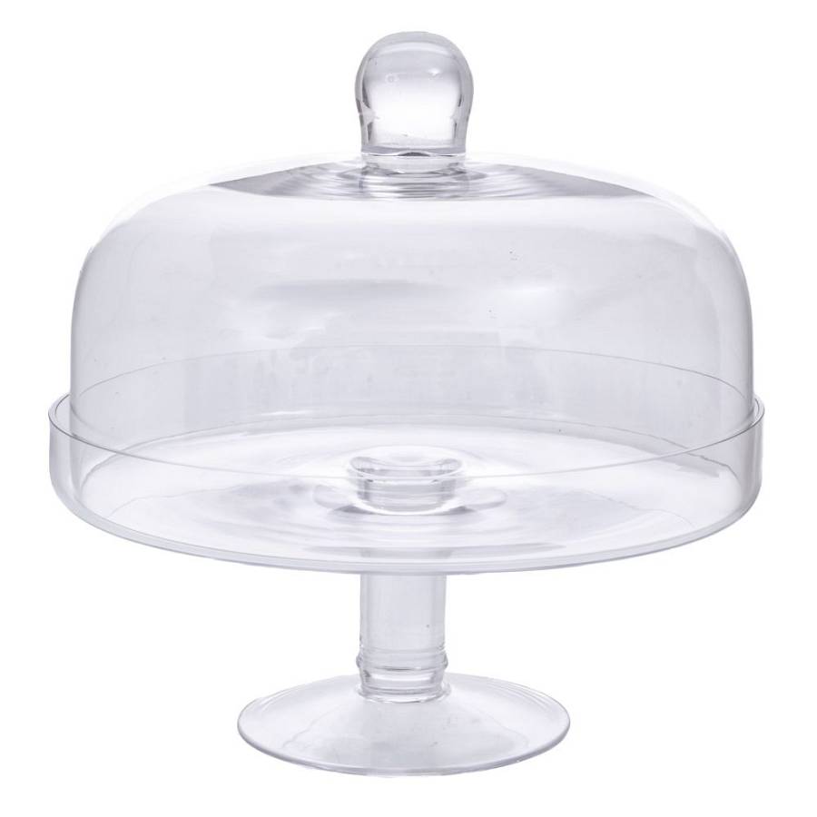 ΔΙΑΦΑΝΗ ΓΥΑΛΙΝΗ ΤΟΥΡΤΙΕΡΑ ΜΕ ΚΑΠΑΚΙ Φ24Χ24ΕΚ