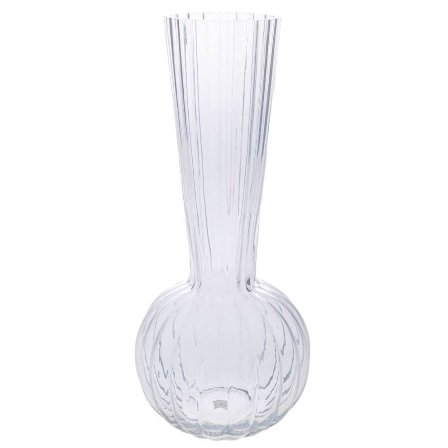 ΔΙΑΦΑΝΟ ΓΥΑΛΙΝΟ ΒΑΖΟ ΜΕ ΨΗΛΟ ΛΑΙΜΟ Φ14Χ33ΕΚ