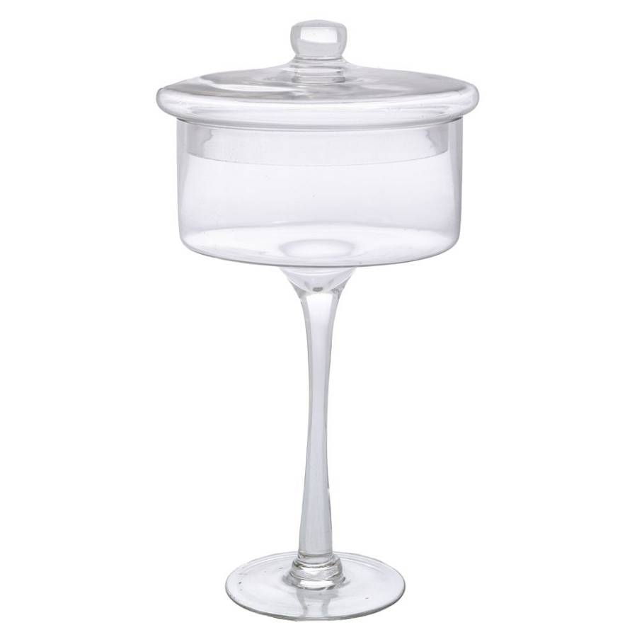 ΔΙΑΦΑΝΗ ΓΥΑΛΙΝΗ ΦΟΝΤΑΝΙΕΡΑ ΜΕ ΠΟΔΙ AND ΚΑΠΑΚΙ Φ18Χ35ΕΚ