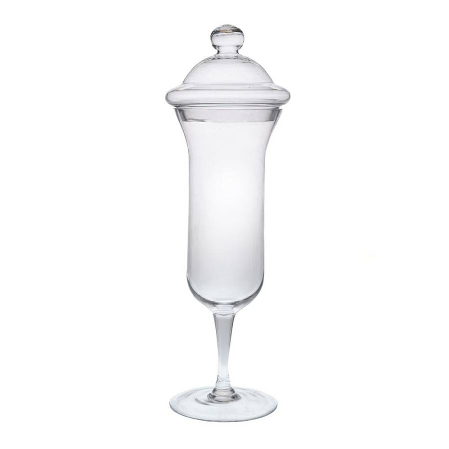 ΔΙΑΦΑΝΟ ΓΥΑΛΙΝΟ ΒΑΖΟ ΜΕ ΠΟΔΙ AND ΚΑΠΑΚΙ Φ19Χ55ΕΚ