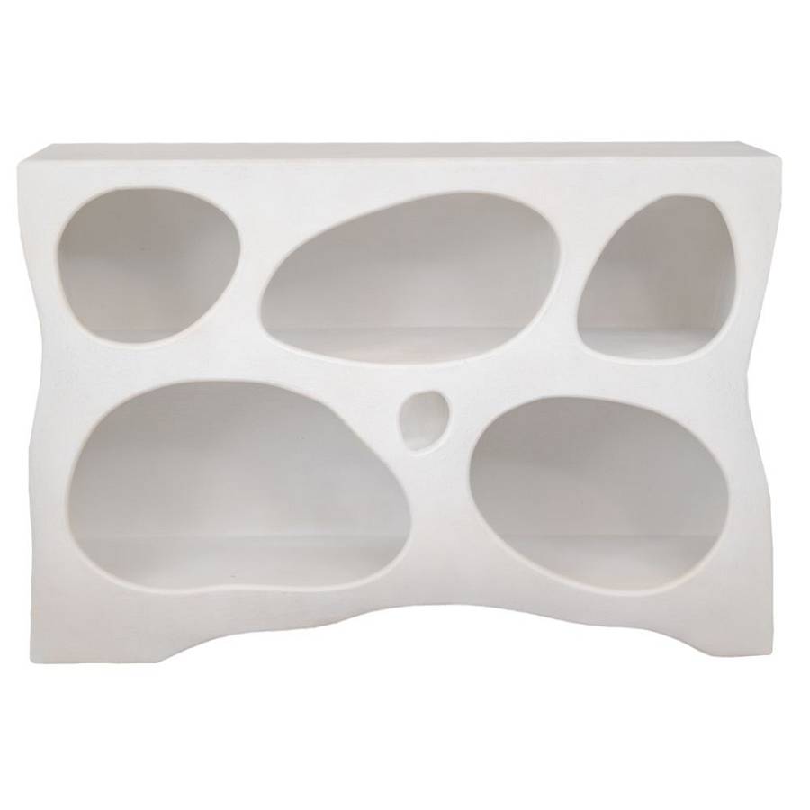 ΛΕΥΚΟ ΕΠΙΠΛΟ ΑΠΌ MDF ΜΕ ΑΚΑΝΟΝΙΣΤΕΣ ΘΗΚΕΣ 120Χ35Χ80ΕΚ