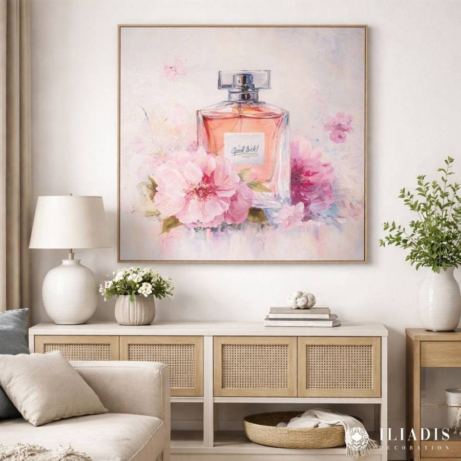 PERFUME ΠΙΝΑΚΑΣ ΤΥΠΩΜΕΝΟΣ ΣΕ ΚΑΜΒΑ ΜΕ ΚΟΡΝΙΖΑ 80Χ80ΕΚ