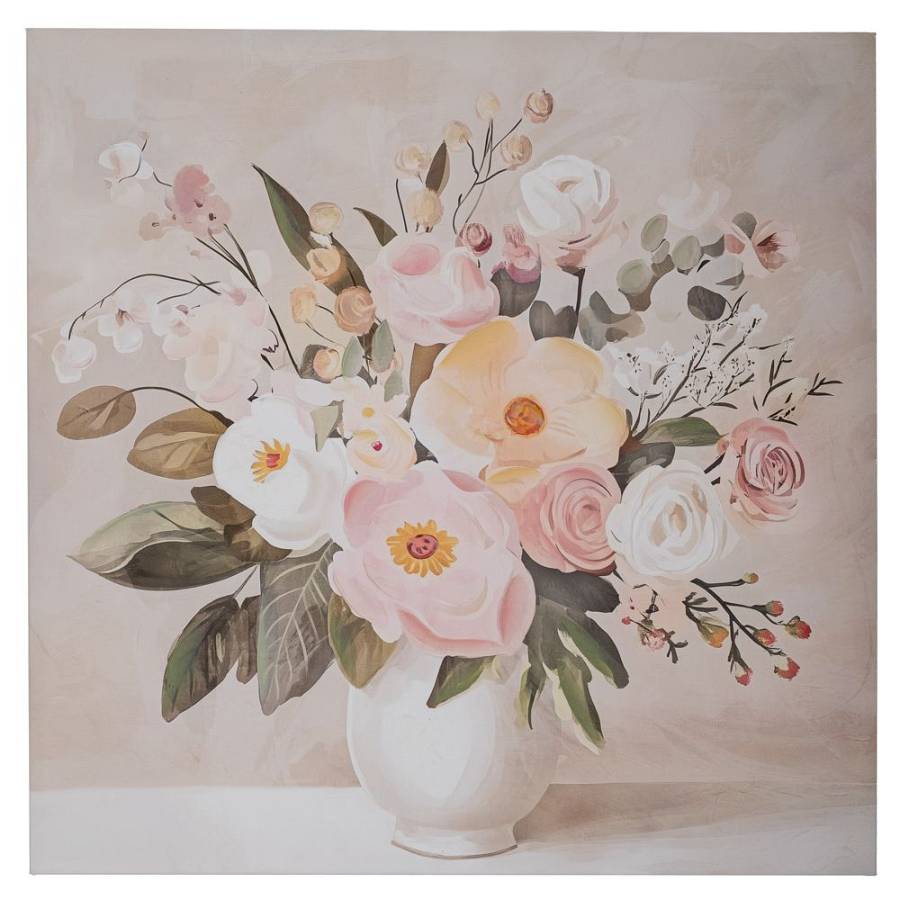 ΠΙΝΑΚΑΣ ΒΑΖΟ ΜΕ ΛΟΥΛΟΥΔΙΑ  ΣΕ ΤΥΠΩΜΕΝΟ ΚΑΜΒΑ 80Χ80ΕΚ