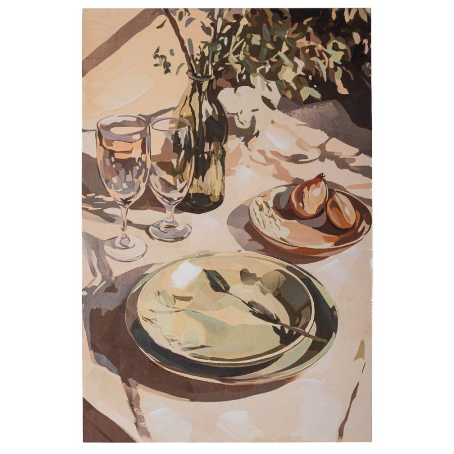 ΠΙΝΑΚΑΣ ΤΡΑΠΕΖΙ ΜΕ ΣΕΡΒΙΤΣΙΟ ΣΕ ΤΥΠΩΜΕΝΟ ΚΑΜΒΑ 80Χ120ΕΚ