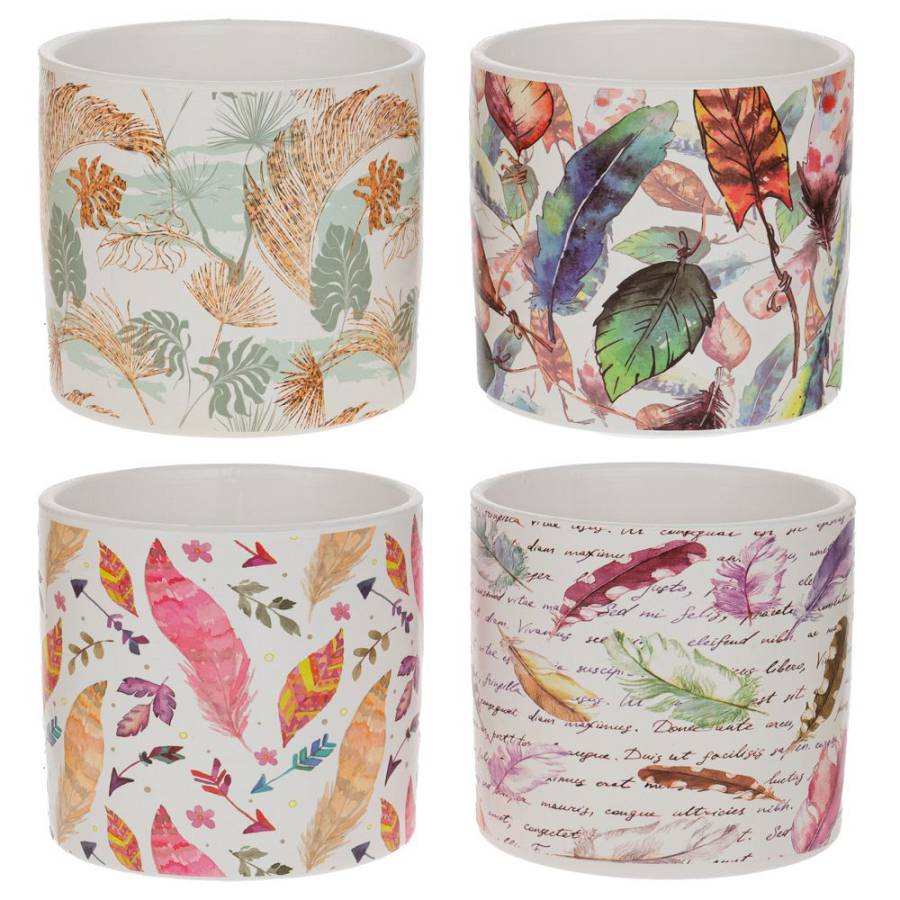 ΚΕΡΑΜΙΚΟ ΚΑΣΠΩ ΜΕ ΦΥΛΛΑ Φ13Χ12ΕΚ 4 ΧΡΩΜΑΤΑ