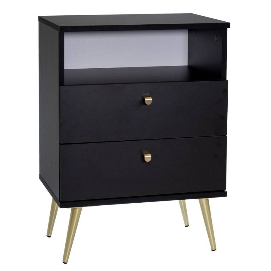 ΚΟΜΟΔΙΝΟ STOLIK ΜΑΥΡΟ 50Χ34Χ69ΕΚ