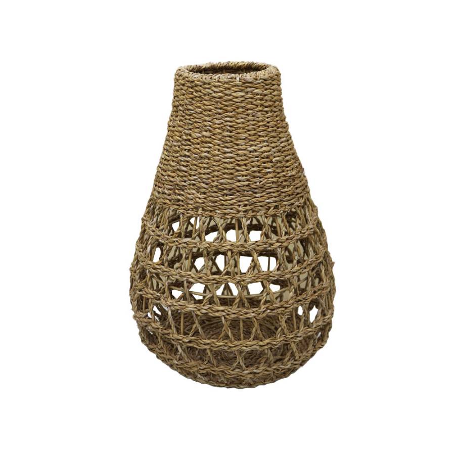 ALMAR ΒΑΖΟ SEAGRASS ΣΙΔΕΡΟ ΦΥΣΙΚΟ D16/38/22xH50cm