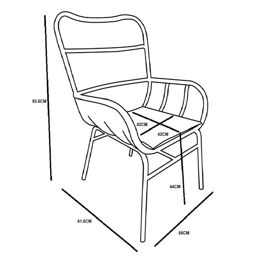 NERA ΠΟΛΥΘΡΟΝΑ ΜΑΥΡΟ 65x70xH94cm