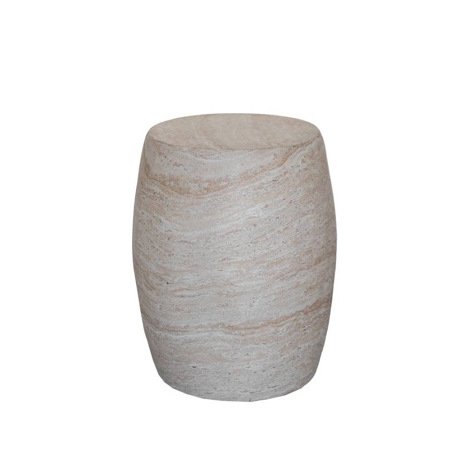 LITHOS OVAL SIDE TABLE BEIGE 62x43x52.5