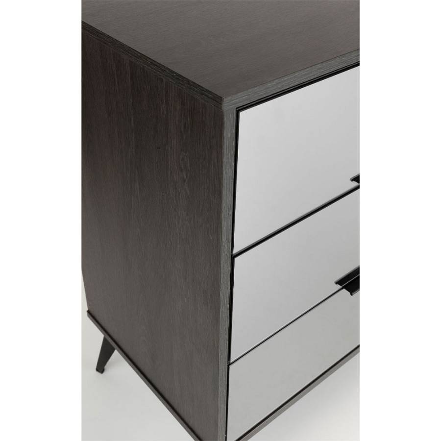 SPECCHIO ΣΥΡΤΑΡΙΕΡΑ 6ΣΥΡΤΑΡΙΑ ΜΑΥΡΟ OAK ΚΑΘΡΕΠΤΗΣ 120x39x80