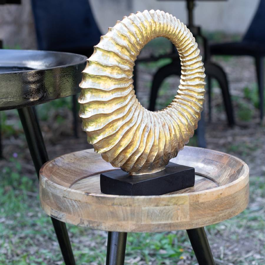 ADHARC ΔΙΑΚΟΣΜΗΤΙΚΟ TOTEM 32x10x35cm POLYRESIN ΧΡΥΣΟ ΜΑΥΡΟ