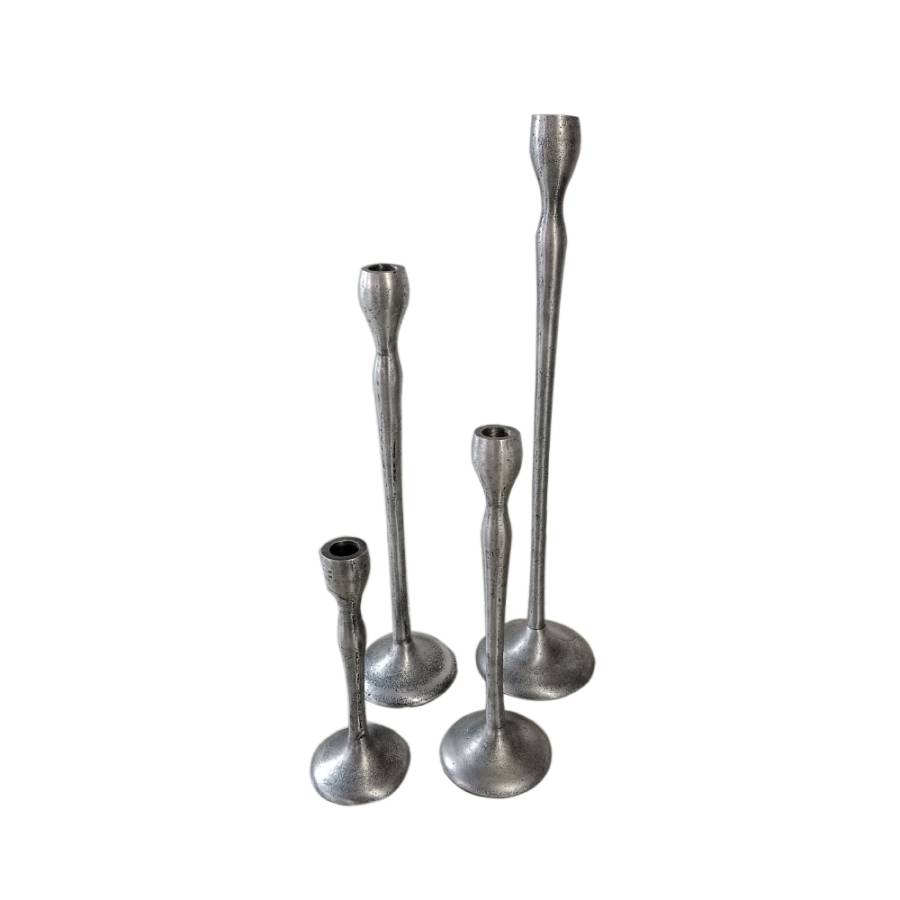 JOLIE ΚΗΡΟΠΗΓΙΟ SET 4ΤΜΧ 13x13x50cm ΑΛΟΥΜΙΝΙΟ ΑΣΗΜΙ ΑΝΤΙΚΕ