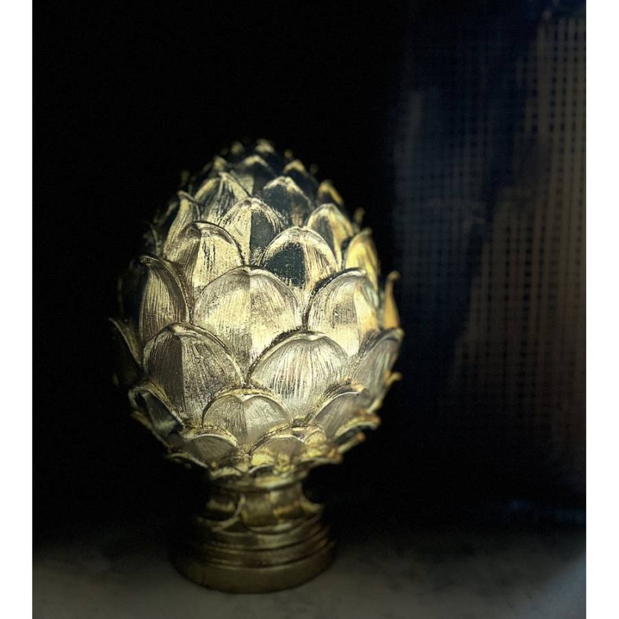 GOLDEN PINUS ΔΙΑΚΟΣΜΗΤΙΚΟ TOTEM 16x16x25cm POLYRESIN ΧΡΥΣΟ