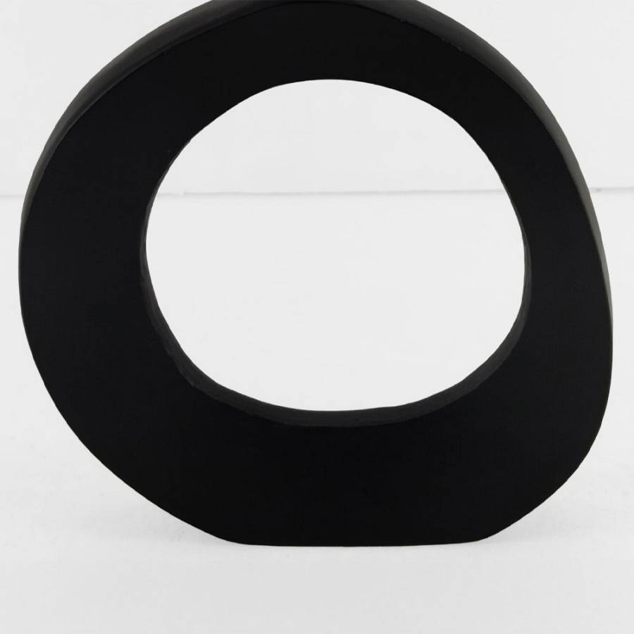 ABSTRACT CIRCLE ΒΑΖΟ 26x4x31cm ΑΛΟΥΜΙΝΙΟ ΜΑΥΡΟ