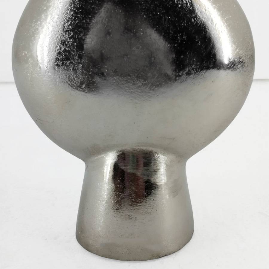DOTO ΒΑΖΟ 16x8x18cm ΑΛΟΥΜΙΝΙΟ SILVER NICKEL