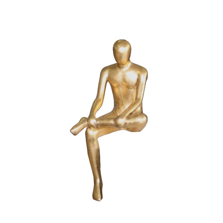 HANGING MAN ΔΙΑΚΟΣΜΗΤΙΚΗ ΦΙΓΟΥΡΑ 19x23x43cm ΤΕΧΝΗΤΗ ΠΕΤΡΑ ΧΡΥΣΟ