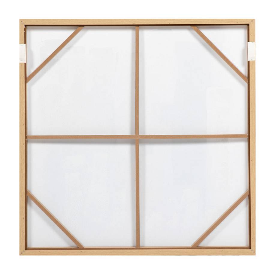 SANS FRONT ΠΙΝΑΚΑΣ ΔΙΑΚΟΣΜΗΤΙΚΟΣ ΜΕ ΚΟΡΝΙΖΑ 100x100x4cm ΚΑΜΒΑΣ ΜΠΕΖ ΛΕΥΚΟ ΜΑΥΡΟ ΞΥΛΟ ΦΥΣΙΚΟ