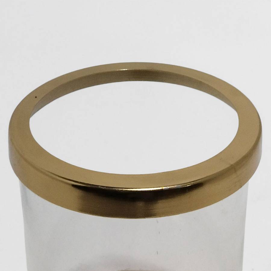 TITUL ΒΑΣΗ ΡΕΣΩ 14x14x18cm ΑΛΟΥΜΙΝΙΟ ΧΡΥΣΟ ΓΥΑΛΙ