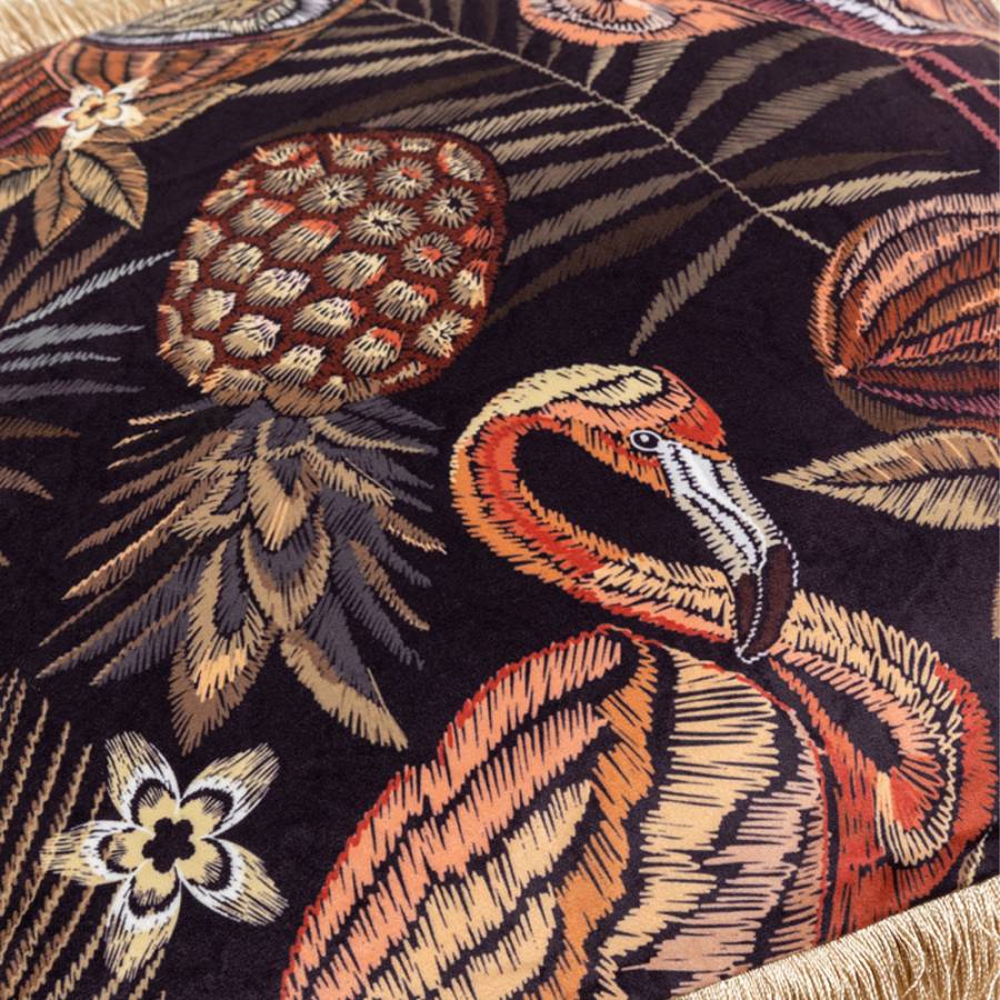 FLAMINGO ΔΙΑΚΟΣΜΗΤΙΚΟ ΜΑΞΙΛΑΡΙ 45x45cm ΥΦΑΣΜΑ ΠΟΛΥΧΡΩΜΟ