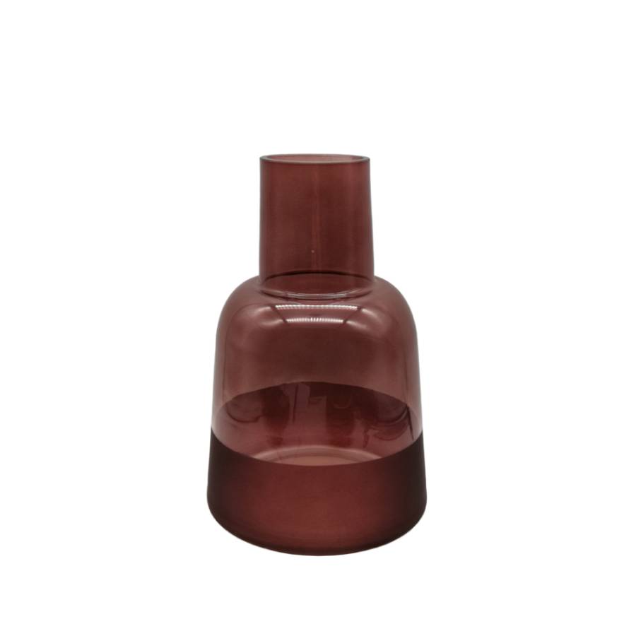 ZEME ΒΑΖΟ 15x15x23.5cm ΓΥΑΛΙ ΜΠΟΡΝΤΩ