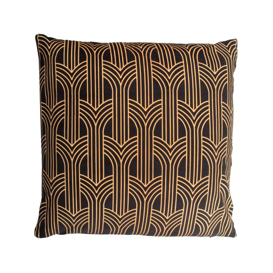 GATE ΔΙΑΚΟΣΜΗΤΙΚΟ ΜΑΞΙΛΑΡΙ 45x45cm ΒΕΛΟΥΔΟ ΧΡΥΣΟ ΜΑΥΡΟ