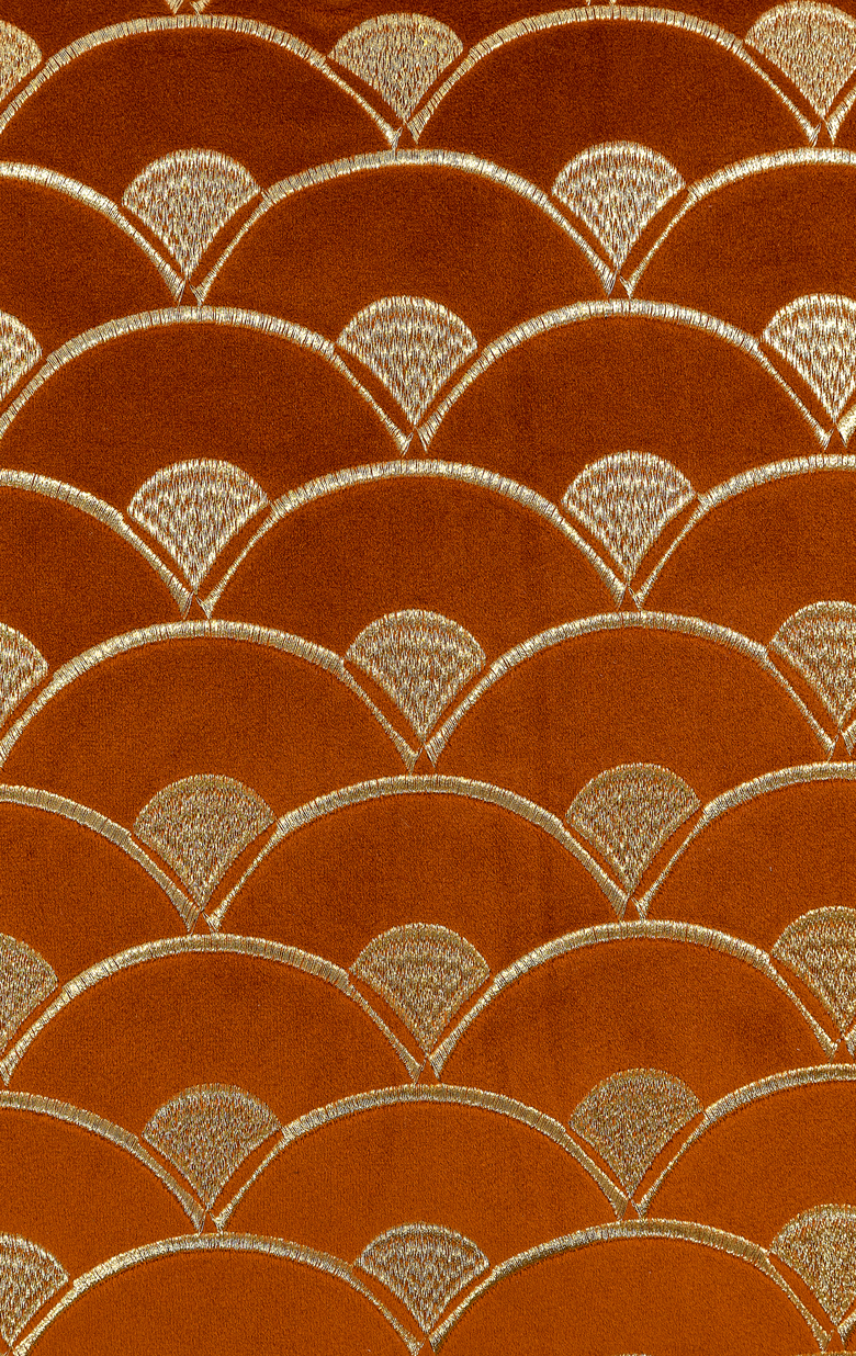 SUNRISE ΔΙΑΚΟΣΜΗΤΙΚΟ ΜΑΞΙΛΑΡΙ 45x45cm ΒΕΛΟΥΔΟ TERRACOTTA ΧΡΥΣΟ