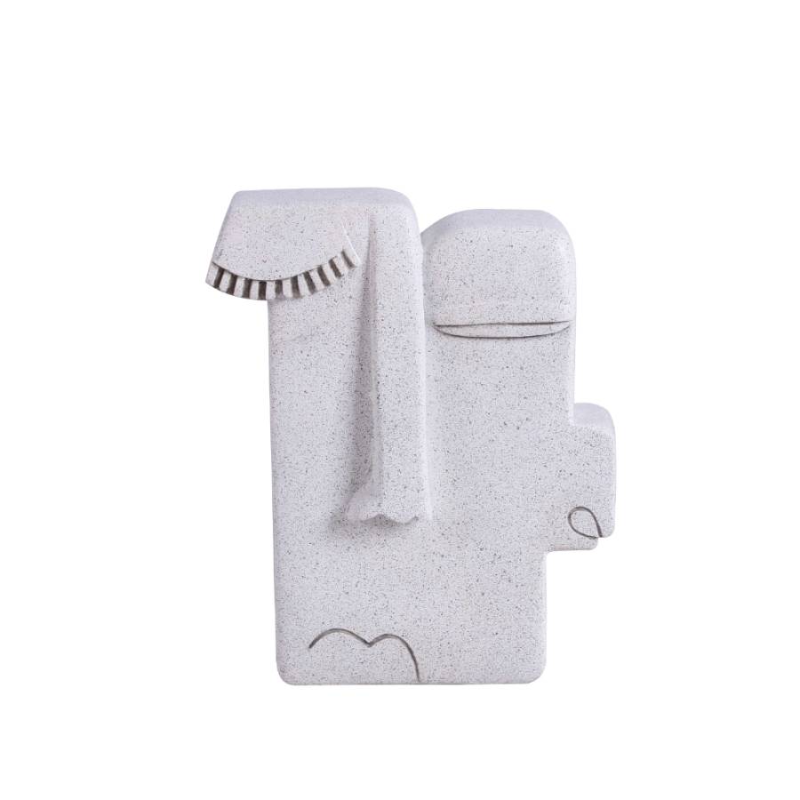 KUVAUS 2 ΔΙΑΚΟΣΜΗΤΙΚΟ ΠΡΟΣΩΠΟ 18x7x22cm POLYRESIN ΛΕΥΚΟ