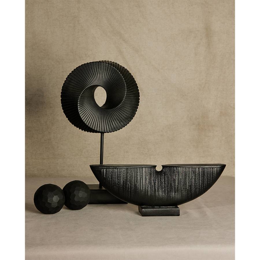 MORIRI ΔΙΑΚΟΣΜΗΤΙΚΟ TOTEM 35x6x12cm POLYRESIN ΜΑΥΡΟ