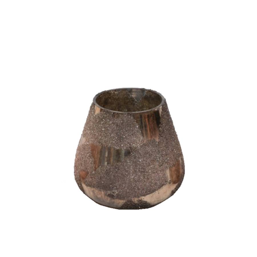 ALKE ΒΑΣΗ ΡΕΣΩ 11x11x11cm ΓΥΑΛΙ ΧΡΥΣΟ