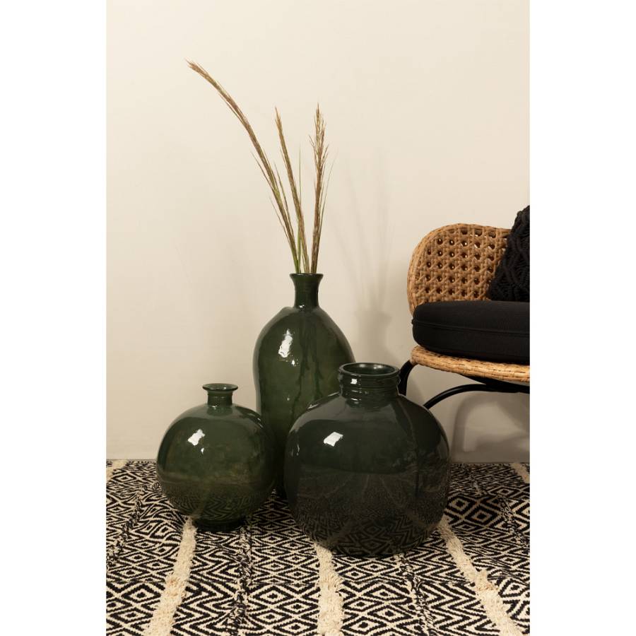 RIPE OLIVE ΒΑΖΟ 32x32x35cm ΑΝΑΚΥΚΛΩΜΕΝΟ ΓΥΑΛΙ ΛΑΔΙ