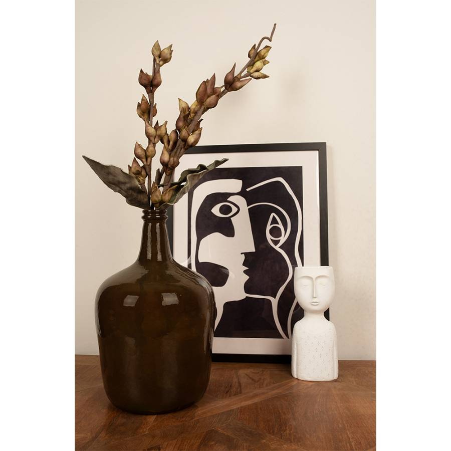 CRUSHED CARAMEL ΜΠΟΥΚΑΛΑ 25x25x40cm ΑΝΑΚΥΚΛΩΜΕΝΟ ΓΥΑΛΙ CARAMEL