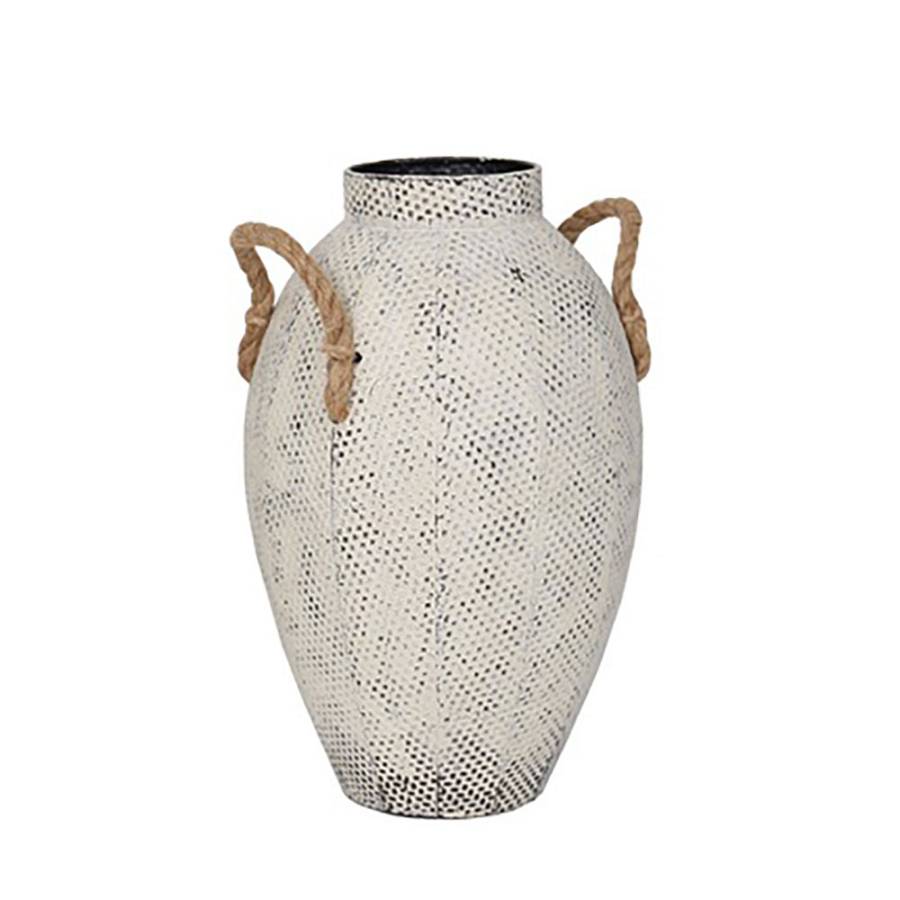 CUPI ΒΑΖΟ 20x20x33cm ΜΕΤΑΛΛΟ ΛΕΥΚΟ