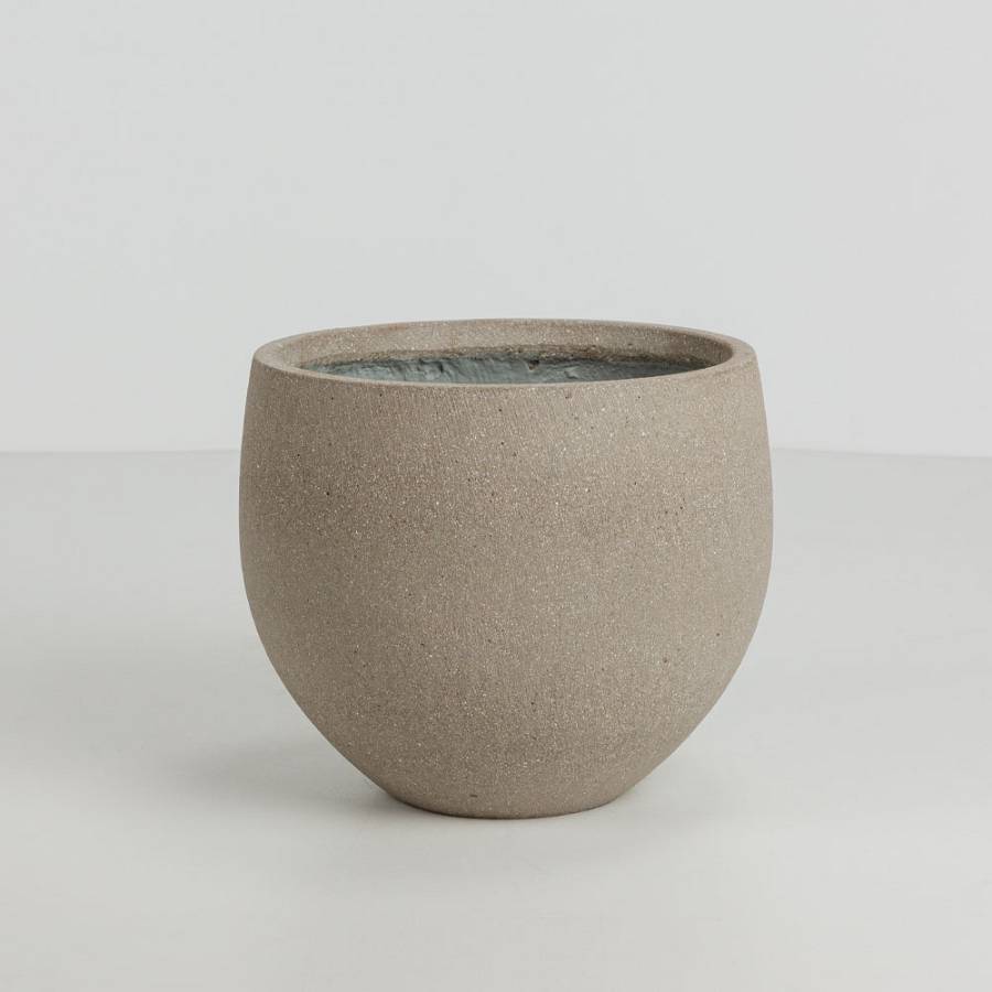 SCILLA ΓΛΑΣΤΡΑ SET 2ΤΜΧ 40x40x34cm ΤΣΙΜΕΝΤΟ ΚΑΦΕ ΑΝΟΙΧΤΟ