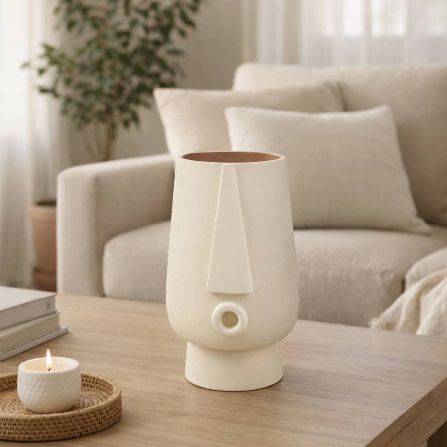 FIRA ΒΑΖΟ 12x11x18cm POLYRESIN IVORY