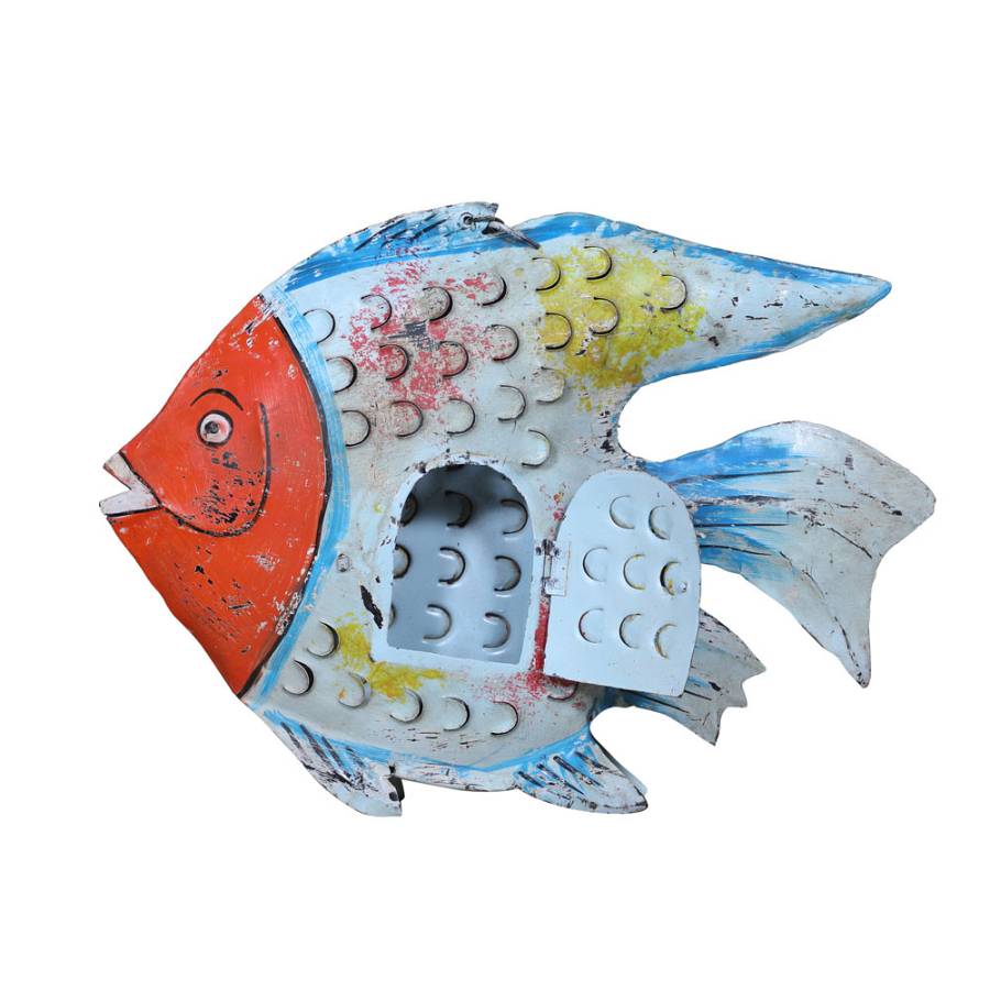 AQUA ΔΙΑΚΟΣΜΗΤΙΚΟ ΨΑΡΙ ΜΕΤΑΛΛΟ ΠΟΛΥΧΡΩΜΟ 61x8x46