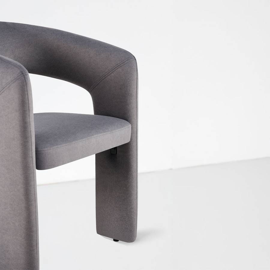 COCO ΚΑΡΕΚΛΑ ΠΟΛΥΘΡΟΝΑ ΓΚΡΙ ΣΚΟΥΡΟ 60x56x81cm