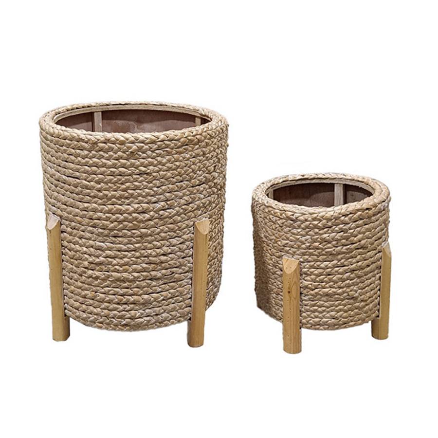 CORDA ΚΑΣΠΩ 30x30x34cm ΞΥΛΟ ΕΛΑΤΟΥ WHITE WASHED ΦΥΣΙΚΟ GRASS