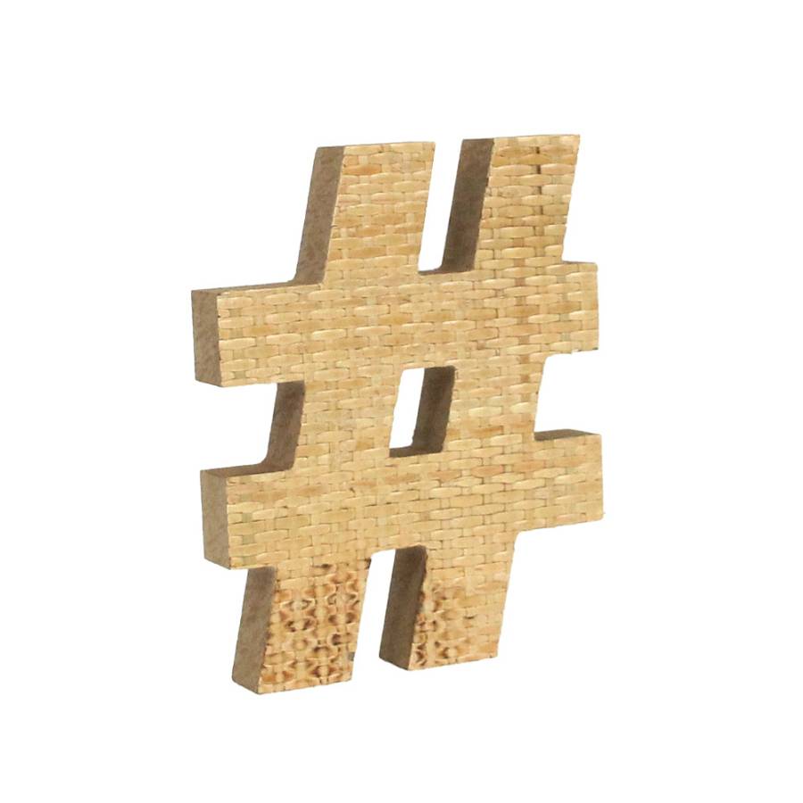 KAMIRA ΔΙΑΚΟΣΜΗΤΙΚΟ 16x3x20cm MDF ΦΥΣΙΚΟ RATTAN