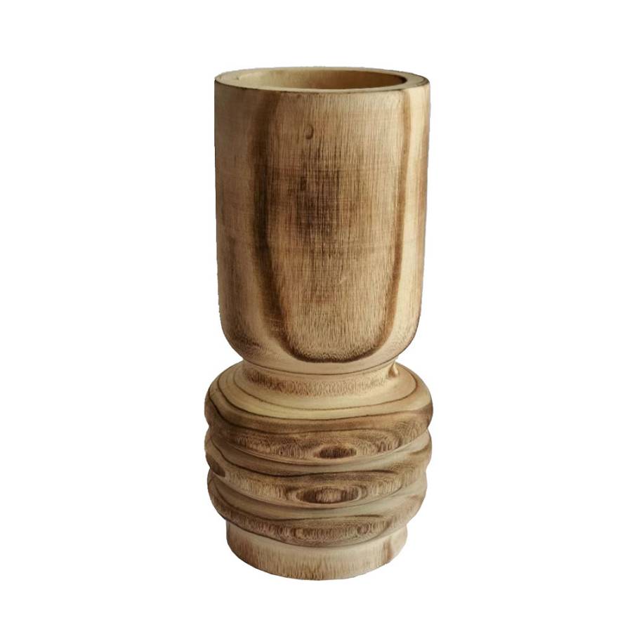 KENGO ΒΑΖΟ 16x16x34cm ΞΥΛΟ ΦΥΣΙΚΟ