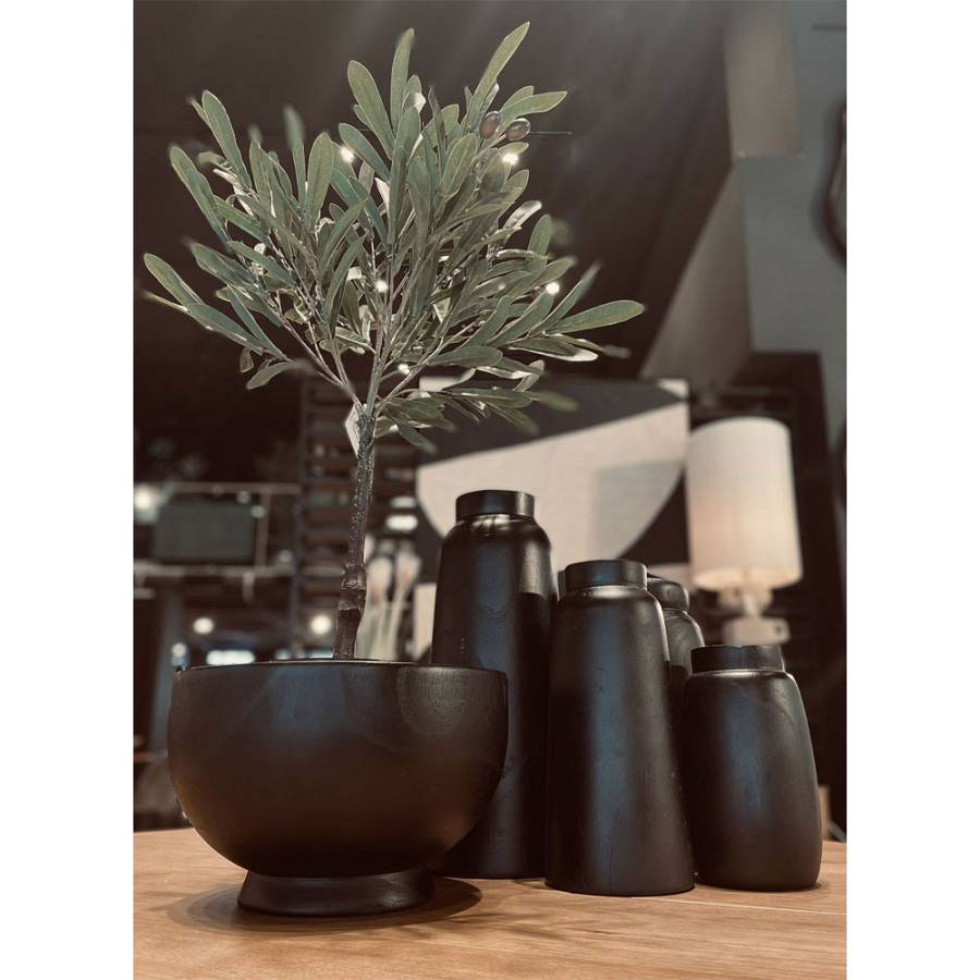 NUBIA ΜΠΩΛ ΔΙΑΚΟΣΜΗΣΗΣ 30x30x19cm ΞΥΛΟ ΜΑΥΡΟ