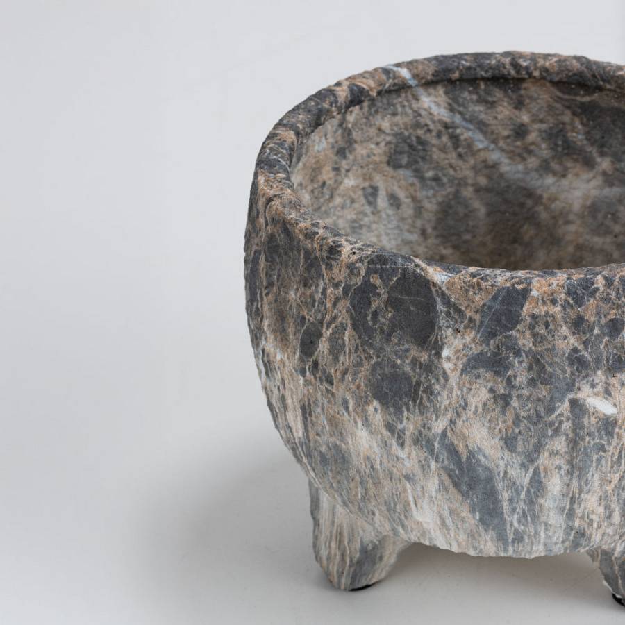 ROCKY ΚΑΣΠΩ 20x20x18cm ΚΕΡΑΜΙΚΟ ΑΝΘΡΑΚΙ ΜΠΕΖ