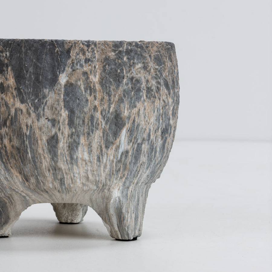 ROCKY ΚΑΣΠΩ 20x20x18cm ΚΕΡΑΜΙΚΟ ΑΝΘΡΑΚΙ ΜΠΕΖ