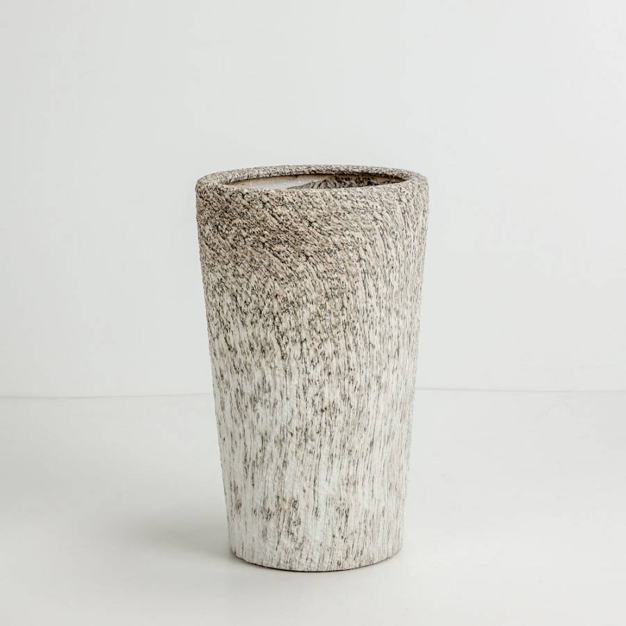 KANCHE ΓΛΑΣΤΡΑ ΣΕΤ 2ΤΜΧ 32x32x53cm ΚΕΡΑΜΙΚΟ ΜΠΕΖ ΜΑΥΡΟ