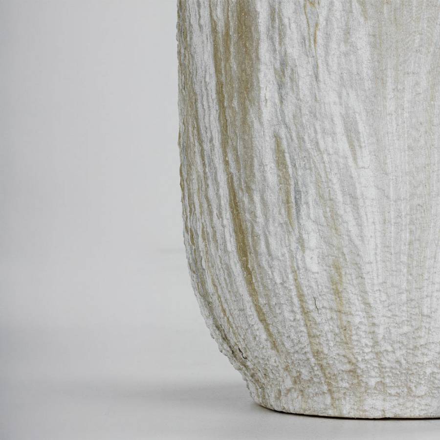 PEDRA ΓΛΑΣΤΡΑ ΣΕΤ 3ΤΜΧ 30x30x31cm ΚΕΡΑΜΙΚΟ ΜΠΕΖ ΛΕΥΚΟ