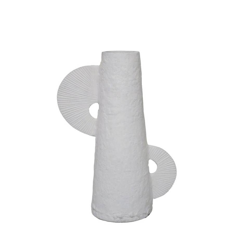 FINTON ΒΑΖΟ 22x12x30cm ΑΛΟΥΜΙΝΙΟ ΛΕΥΚΟ