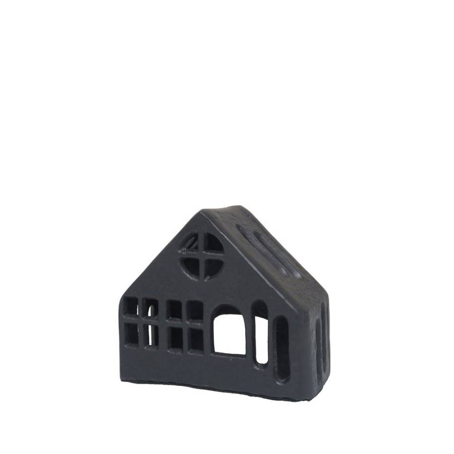 HOGAR ΔΙΑΚΟΣΜΗΤΙΚΟ ΣΠΙΤΙ 14x7x12cm ΑΛΟΥΜΙΝΙΟ ΜΑΥΡΟ