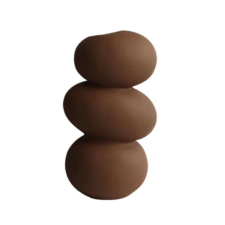 ARCODIE.I ΔΙΑΚΟΣΜΗΤΙΚΟ ΒΑΖΟ 18x14.5x32.5cm POLYRESIN ΚΑΦΕ ΣΚΟΥΡΟ